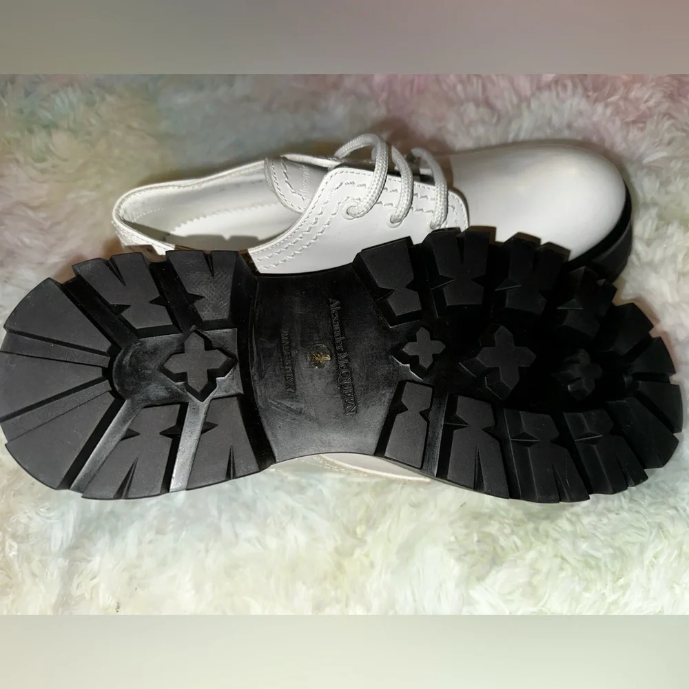 New Alexander McQueen Chunky Platform Derby White Shoes Size 36.5 - Picture 4 of 8